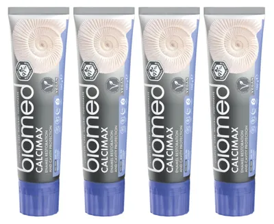 Produktbild von BIOMED - Zahnpasta - 4er Pack - Calcimax - Remineralisierend - Fluoridfrei