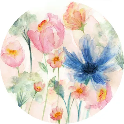 Image de Komar papier peint rond autocollant May Multicolor - 611159 - Ø 125 cm