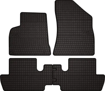 Produktbild von Gummifußmatten passend für Peugeot 3008 I (Minivan, Bj. 2009-2016) –  schwarz, passgenau, mit Befestigungen set 4 Stk. - Gummi-Automatten