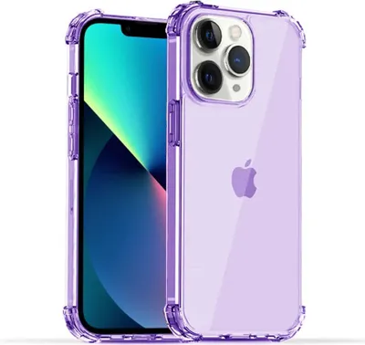 Produktbild von Smartphonica iPhone 11 Pro Max  transparente stoßfeste Silikonhülle mit Bumper - Lila