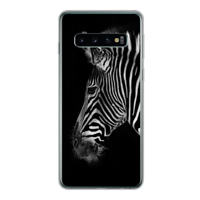 Produktbild von MuchoWow® Handyhülle Schutzhülle Hülle für Samsung Galaxy S10 Zebra - Wilde Tiere - Schwarz Silikon Softcase Handy Hülle - Handytasche
