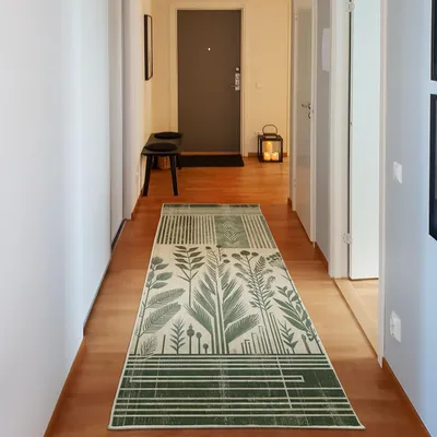 Produktbild von Abakuhaus, Blätterdesign Teppich, 76 cm x 229 cm