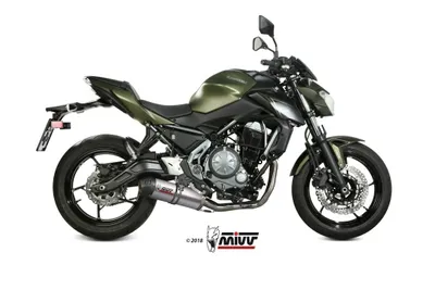 Produktbild von Mivv SPORT Schalldämpfer OVAL Komplettanlage 2x1 Titan Cap für KAWASAKI NINJA 650 BJ 2017 >