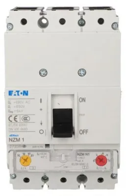 Imagen del producto de Interruptor automático EATON NZMN1-A63, referencia 259083, trifásico, 63A, referencia 259083