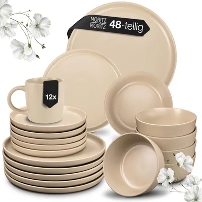 Produktbild von Moritz & Moritz NORDIC 48tlg Geschirrset Taupe