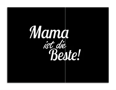 Produktbild von Wallario Herdabdeckplatte aus Glas, Größe 70 x 52 cm 2-teilig, Motiv Mama ist die Beste