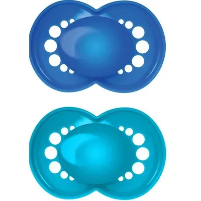 Productafbeelding van MAM Classic Decor fopspeen - vanaf 6 maanden - siliconen - set van 2 fopspeenen in een sterilisatiebox - willekeurige kleur