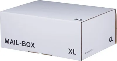 Produktbild von 20x Versandkarton 460x333x174mm MAILBOX XL mit Steckverschluss wiederverschließbar weiß