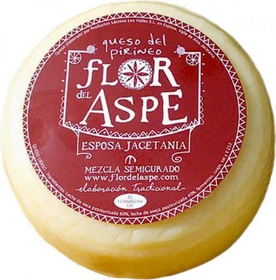 Produktbild von Halbgereifter Mischkäse - Käse der Pyrenäen ca.3 kg. - Flor del Aspe