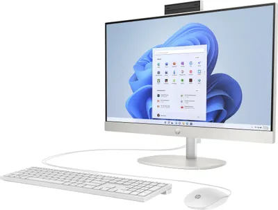 Produktbild von HP 24-cr0009ng - All-in-One (Komplettlösung) - Ryzen 3 7320U / 2.4 GHz - RAM 8 GB - SSD 512 GB - NVMe - Radeon 610M - Wi-Fi 6, Bluetooth, 1GbE - WLAN: 802.11a/b/g/n/ac/ax, Bluetooth 5.4 - Win 11 Home - Monitor: LED 60.5 cm (23.8")