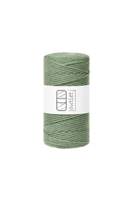 Produktbild von Grün Baumwoll-Flechtkordel 3mm 100m OUTLET