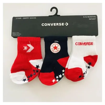 Image de Chaussettes Converse Star Gripper pack de 3 pour bébé