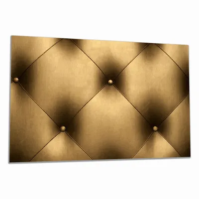 Produktbild von Wallario Herdabdeckplatte aus Glas, Größe 80 x 52 cm 1-teilig, Motiv Goldene Ledertür