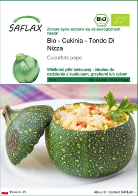 Zdjęcie produktu dla SAFLAX - Bio - Cukinia - Tondo Di Nizza - 5 Nasiona - Cucurbita pepo