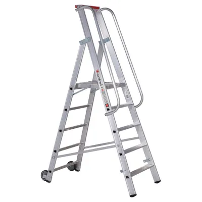 Produktbild von Euroline Premium 32677 Stufenstehleiter mit großer Standplattform 5 Stufen