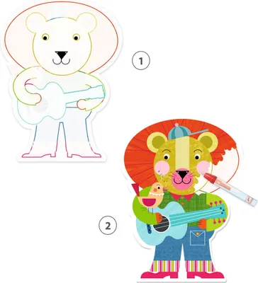 Produktbild von DJECO Aquarellbuch - Regenbogentiere