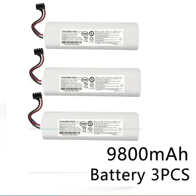 Produktbild von Saugroboter Akku - Li-Ion Ersatzakku - 14,4V 9800mAh - Austauschbatterie für Staubsaugerroboter - Set mit 3 Stück
