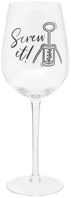 Humoristisches Weinglas 'Schraub es!' 420 ml