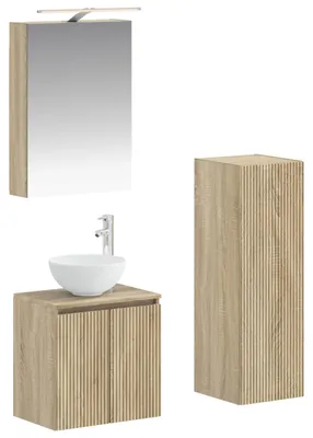 Obrázek produktu pro Sada koupelnového nábytku 4 pcs Dub sonoma