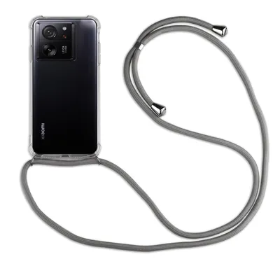 Produktbild von Handykette für Xiaomi 13T / 13T Pro Handyhülle mit Band Hülle mit Kordel Kette Grau