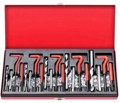 Produktbild von Gewindereparaturset, 131-teiliges Werkzeugset, metrische Kompatibilität, 131PCS