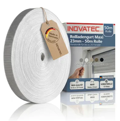 Produktbild von INOVATEC 50 m Rollladen Gurtband Maxi 23 mm grau