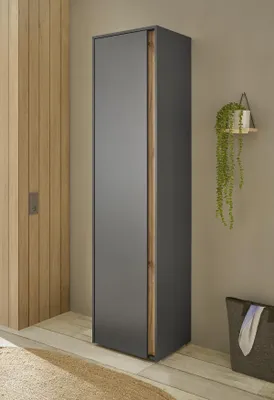 Produktbild von Garderobenschrank anthrazit + Eiche grifflos 50 cm Boston
