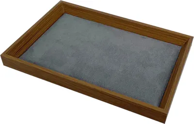 Produktbild von Holz Schmuckaufbewahrung WildKunstleder Schmuckablage Schmuckpräsentation Präsentation Display Schmuckpräsentation 23 x 15 x 2 cm