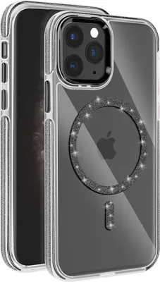 Immagine prodotto di Avizar, custodia MagSafe per iPhone 11 Pro in silicone glitterato, nero