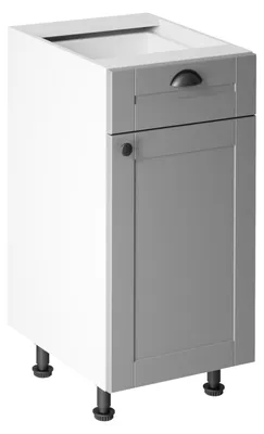 Obrázok produktu pre Dolná skrinka so šuplíkom LUMEA - šírka 40 cm, šedá / biela