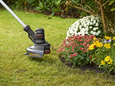 Produktbild von Black & Decker BESTE625-QS, Rasentrimmer, 25 cm, U-Griff, Schwarz, Orange, 2 cm, AC