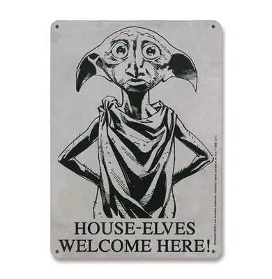 Immagine prodotto di Harry Potter Blechschild Dobby Casa Elfi Benvenuti Qui
