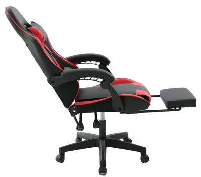Obrázek produktu pro Delman kancelářská herní židle ergonomické křeslo pro hráče s opěrkou nohou a hlavovou opěrkou 0060RD