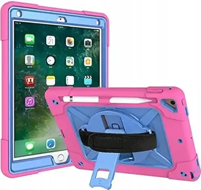 Image de Étui pour iPad 6/5 9.7" avec support et bandoulière Rose