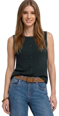 Productafbeelding van Street One jersey vest, diepgroene kleur, maat 46