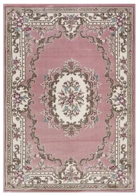 Produktbild von Casa Padrino Luxus Barock Wohnzimmer Teppich Rosa - Verschiedene Größen