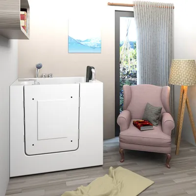 Produktbild von Senioren Sitzbadewanne Sitzwanne Badewanne mit Tür S02-A-R 78x100 cm
