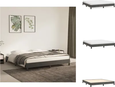 Produktbild von vidaXL Bettgestell Dunkelgrau 180×200 cm Samt -  Betten & Bettgestelle