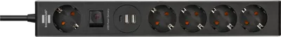 Produktbild von Brennenstuhl Steckdosenleiste 5-Fach mit USB und USB C Schnellladen