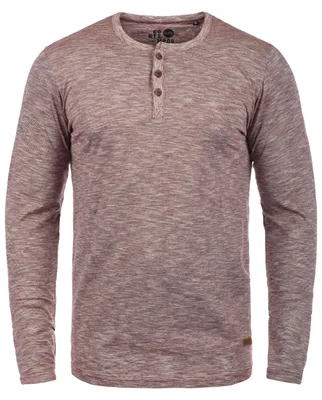 Produktbild von SOLID SDMigos Herren Longsleeve Langarmshirt Shirt mit Grandad-Ausschnitt 100% Baumwolle