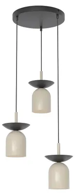 Immagine prodotto di Lampada a sospensione EGO beige 3xE14x15W in metallo, dimensioni: 120x30x30 cm, IP20, Emibig