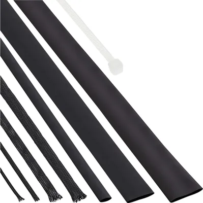 Produktbild von InLine® Schrumpfschlauch Set / Kabelschlauch Set, schwarz