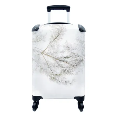 Obrázok produktu pre Kufrík Ručná batožina na kolieskach Malý cestovný kufor so 4 kolieskami Zima - sneh - vetvy - Veľkosť kabíny < 55x40x23 cm & 55x40x20 cm - Foto kufor