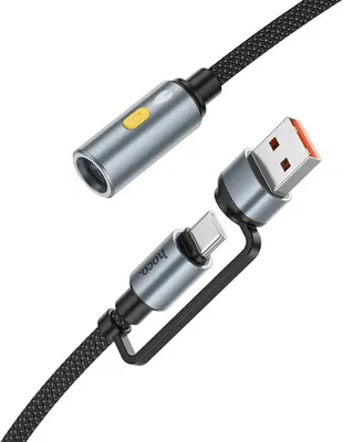 Produktbild von Kabel USB A / USB C an Zigarettenanzünder Hoco 0,3 m UA38B schwarz