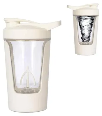 Produktbild von Elektrischer Protein-Shaker, USB-aufladbarer Protein-Shaker, tragbarer Mixerbecher mit automatischer Mixfunktion für Protein-Shakes und Kaffee, 450 ml