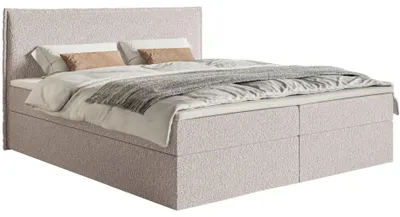 Image de Selsey Softie - Lit Boxspring 180x200 cm avec topper et espace de rangement, chenille, Beige