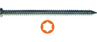 Produktbild von Fensterrahmenschraube 7,5x152 mm Stahl galv. verz. Senkkopf TX30 dübellos Pack a 100 Stück
