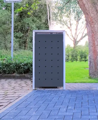 Produktbild von 1 Mülltonnenbox Modell No.1 Anthrazitgrau für 120 Liter Mülltonnen