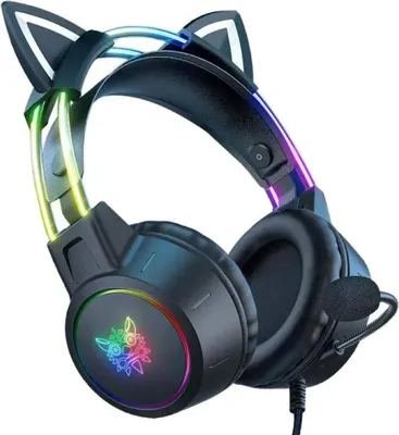 Produktbild von ONIKUMA X15Pro Schwarz Gaming Headset Katzenohren