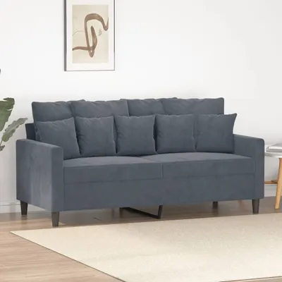 Produktbild von CLORIS 2-Sitzer-Sofa Dunkelgrau 140 cm Samt, 23,35 kg